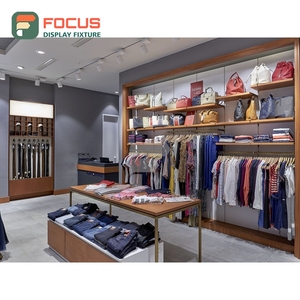 Modern Shop Interior Powder Coated Metal Display System Project Management Boutique Store - Product Image 3