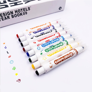 Promotion double pointe non toxique, peinture fixe et lavable, marqueurs jumbo, encre à base d'eau, stylo aquarelle avec timbres - Product Image 2