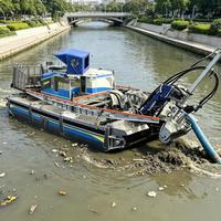 Bateau de dragage amphibie multifonctionnel de 2800 kg avec moteur diesel refroidi par eau de 36 kW, directement de l'usine, pour le dragage des rivières urbaines et interieures