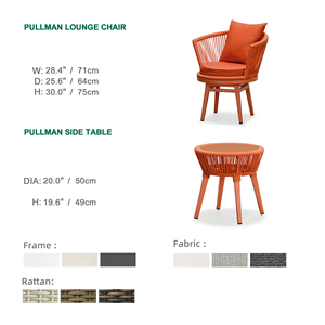 Conjunto de Sofás de Jardín Modernos de Aluminio, Impermeables, Ecológicos y Duraderos para Exteriores, Patio Trasero, Villa, Patio, Parque, Hotel - Product Image 2