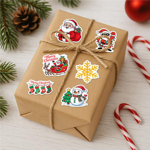 Autocollants en vinyle thème de Noël imperméables 50 pièces et 100 pièces personnages de scrapbooking de dessin animé non répétitifs cadeaux de <span class=keywords><strong>vacances</strong></span> pour enfants adolescents - Product Image 2