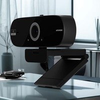 Webcam USB HD W8 avec micro intégré, Plug and Play, autofocus, 30 ips pour l'enseignement, le streaming et les appels vidéo