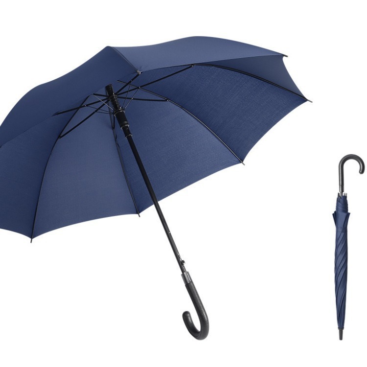Tessuto antiurto con manico curvo ispessito a 8 coste da 23 pollici, blu navy