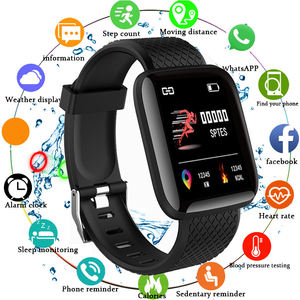 116 Plus modelo <span class=keywords><strong>T500</strong></span> <span class=keywords><strong>Smartwatch</strong></span> banda electrónica deporte Fitness Tracker TFT pantalla Frecuencia Cardíaca presión arterial calendario cuadrado - Product Image 2