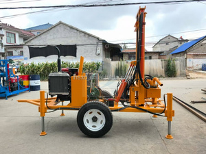 CE Aprobado 200m Profundidad Pozo de agua hidráulico Pozo Perforadora 50HP Movible Diesel Drive WorkWater Pozo Perforadora - Product Image 5