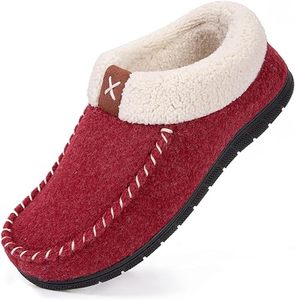 Women's Moccasin <strong>Slippers</strong> Warm Comfy Winter Wool-<strong>felt</strong> Memory Foam Indoor House Shoes - Product Image 3