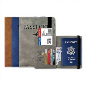 Portefeuille de voyage en PU pour femme avec logo personnalisé de qualité supérieure, anti-vol, imperméable, étui de protection pour passeport - Product Image 1