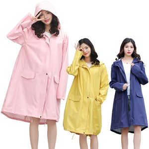 <span class=keywords><strong>Parka</strong></span> urbana con cremallera amarilla impermeable para <span class=keywords><strong>mujer</strong></span> Estilo poncho sólido Ropa impermeable para una sola persona para adultos para Tours - Product Image 4