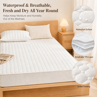 Protège-matelas matelassé imperméable Tavelya de haute qualité, respirant et épaissi, pour hôtel et maison