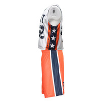 Seragam Lacrosse Sublimasi Kustom Grosir Pinnies Jaring Bersirkulasi Uniseks Lacrosse Jersey Bolak-balik