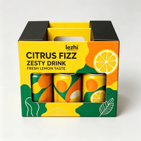 Boîte d'emballage en carton ondulé pour six bouteilles de boissons avec logo pour jus de fruits