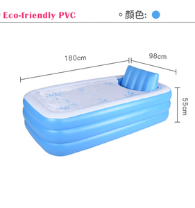 Baignoire <span class=keywords><strong>gonflable</strong></span> pour adultes Nouvelle baignoire chaude pliante en PVC portable en forme de S pour piscine thermale avec coussin Baignoires de glace en plastique fabriquées - Product Image 2
