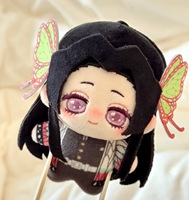 Figurine 3D Mini 10CM GM Q Version Kochou Shinobu Tsuyuri Kanawo Kochou Kanae, Jouet Poupée Anime Kawaii, Porte-clés en Peluche Douce