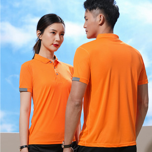 Promotional Polo Shirts Orange Quick Dry Sport Wear Short Sleeve Collared Custom Design - Product Image 1