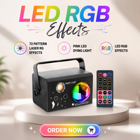 Projecteur LED 3-en-1 avec télécommande, boule disco ABS, lumière de fête, projecteur de motifs pour les fêtes