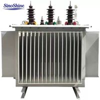 Transformateur immergé dans l'huile triphasé à pertes ultra-faibles S13 10kV/0.4kV 50kVA-2500kVA, transformateur à enroulement en cuivre haute efficacité