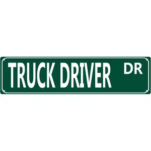 Custom Truck Driver Dr Metal Street Tin Sign Funny Vintage Slim Tin Signs 16x4 pulgadas Arte de la pared Decoración Cartel de hierro