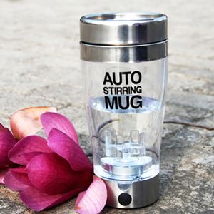 Mezclador eléctrico de proteínas de 400ml, mezclador automático de bebida, botella de gimnasio, licuadora de polvo, exprimidor, acero inoxidable, mezcla de café transparente - Product Image 2