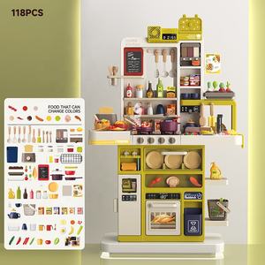 Samtoycn 103CM <span class=keywords><strong>Cuisine</strong></span> Jouet pour Enfants, Ustensiles de <span class=keywords><strong>Cuisine</strong></span> Réalistes, Grande <span class=keywords><strong>Cuisine</strong></span> Jouet pour Filles, Ensemble de <span class=keywords><strong>Cuisine</strong></span> Jouet Électrique pour Garçon avec Fonction Eau - Product Image 3