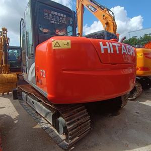 Meilleure qualité de machines d'occasion Hitachi 7 tonnes petite pelle hydraulique sur chenilles Zx70 pelleteuses de construction d'occasion Zx55 Zx50 Zx70 - Product Image 3