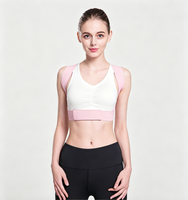 Correcteur de posture invisible à fermeture auto-agrippante en polyester, ajustement universel pour hommes et femmes, protège la posture et redresse le dos.
