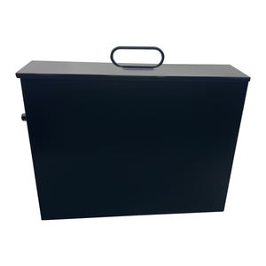 Porta cenere all'ingrosso con coperchio uso <span class=keywords><strong>camino</strong></span> nero rifinito rivestimento in polvere portante cenere - Product Image 2