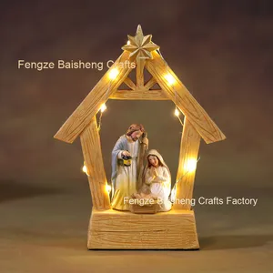 Jesus Nativity Resin Crafts Light-Up Baby <b>Figure</b> for Decoration Other Christian Nativity <b>Figure</b> Other Other - Product Image 4