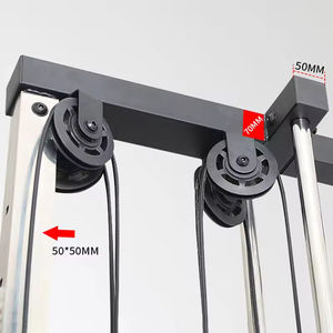 Gimnasio en casa, equipo de Fitness, estación de Cable de montaje en pared de Fitness <span class=keywords><strong>con</strong></span> sistema de doble polea ajustable, estante de gimnasio multifunción extraíble - Product Image 5