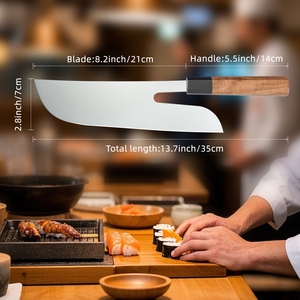 Menkiri 10.5 inch Mian loạt nhà bếp nấu ăn dao dao cạo sắc nét Châu Á thép mì dao 10cr15mov kim loại - Product Image 3