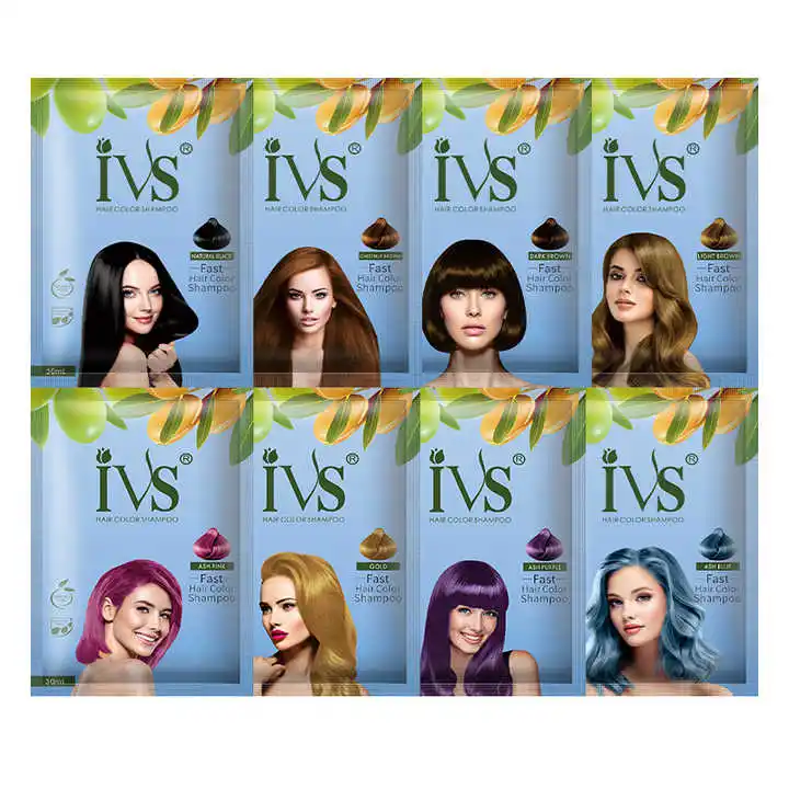 Ivs Langdurige Snelle Zwarte Pure Natuurlijke Kokosolie Haarkleur Kleurstof Shampoo Voor Vrouwen Mannen