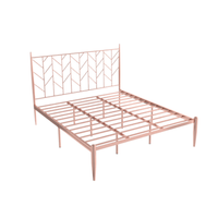 Sommier au design tatami élégant et discret avec structure métallique robuste, gain de place, pour chambres parentales et chambres d'amis, montage facile