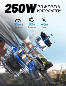 Vélo électrique urbain Eu Onesport OT05, moteur arrière 250W, <span class=keywords><strong>cadre</strong></span> en aluminium pour femmes, freins à disque hydrauliques, capteur électronique - Product Image 3