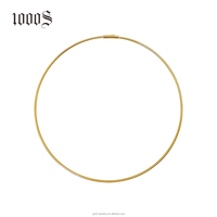 Collier ras-de-cou polyvalent en or 14 carats avec fil de 2,0 mm et fermoir à pression sécurisé, à porter seul ou avec un pendentif pour différentes occasions