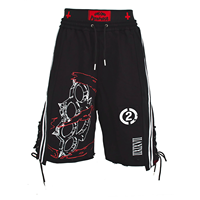 Shorts de sport cargo délavés à double taille avec cordon de serrage pour hommes et femmes, style Knuckle Duster