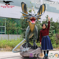 Statues artificielles animatroniques de modèle de dragon volant de Western d'équipement interactif de parc à thème