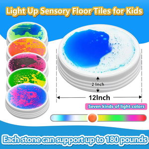 Piedras Luminosas Sensoriales LED, Baldosas de Gel que se Iluminan, Entrenamiento de Equilibrio para Niños, Equipo para Sala Sensorial, Tapete de Juego - Product Image 4