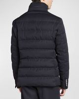 Manteau en duvet chaud personnalisé col montant veste blazer bouffante pour hommes