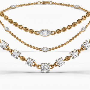 สร้อยคอเพชรเม็ดเดี่ยว 4 กะรัต เพชรเลี้ยงในห้องปฏิบัติการ ระดับ E-F VVS VS ทอง 14k แบบห้อยระย้า - Product Image 1