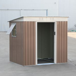 Abri <span class=keywords><strong>de</strong></span> jardin à <span class=keywords><strong>toit</strong></span> plat avec portes coulissantes <span class=keywords><strong>et</strong></span> fenêtre, abri <span class=keywords><strong>de</strong></span> jardin, bâtiments <span class=keywords><strong>de</strong></span> jardin, abri <span class=keywords><strong>de</strong></span> jardin 6*4 pieds - Product Image 2