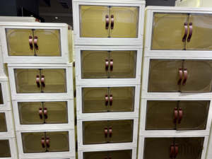 Thùng đựng đồ gấp gọn 30L có cửa và bánh xe, dùng để sắp xếp tủ quần áo, hộp đựng đồ xếp chồng được 8 <span class=keywords><strong>gallon</strong></span> để sắp xếp đồ đạc - Product Image 4