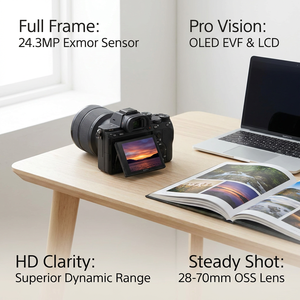 ขายส่งกล้อง <span class=keywords><strong>Sony</strong></span> A7 Alpha 7 ฟูลเฟรม มิเรอร์เลส เลนส์ 28-70 มม. 24.3MP117 AF WiFi NFC สำหรับ Vlog มืออาชีพ ขายต่อ จำนวนมาก - Product Image 1