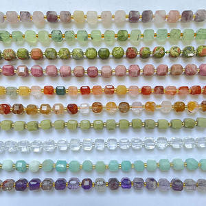 Nouveau 8MM Naturel Facettes Cube Pierre Perles Gemme Perle pour DIY Fabrication <span class=keywords><strong>de</strong></span> Bijoux 8mm 6mm - Product Image 6