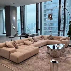 Más diseños para muebles modernos de lujo <span class=keywords><strong>y</strong></span> cómodos para el hogar, combinación de tela de terciopelo de ocio personalizada, sofá de sala de estar - Product Image 1