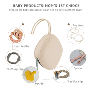 Nuovo prodotto per bambini BPA Free in Silicone portacuccio custodia per neonato ciuccio scatola portaoggetti quadrata - Product Image 4