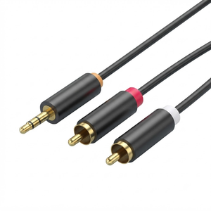 Câble Convertisseur Audio Numérique <span class=keywords><strong>Optique</strong></span> Toslink <span class=keywords><strong>vers</strong></span> <span class=keywords><strong>RCA</strong></span> 3,5 mm, <span class=keywords><strong>Cordon</strong></span> Auxiliaire Stéréo SPDIF Fibre <span class=keywords><strong>Optique</strong></span> <span class=keywords><strong>vers</strong></span> Double <span class=keywords><strong>RCA</strong></span> pour Amplificateur TV et Haut-parleur - Product Image 2