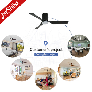 Ventilador de techo LED 1stshine, Wifi, reproducción de música, aspas de plástico montadas al ras, ventilador de techo inteligente con luz LED - Product Image 5