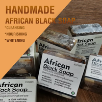 Savon Noir Africain Exfoliant et Blanchissant 100% Pur Fait Main Biologique pour les Taches Noires – Soin Corporel Marque Blanche