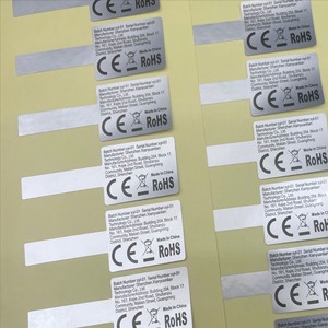 Zhongxing Power Cord Label Silver Waterproof <b>High</b> <b>Temperature</b> Resistant Sticker For Cable Warning Use - Product Image 2
