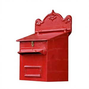 Buzón de Correos Decorativo para Tarjetas de Felicitación de Boda, Buzón de Jardín, Precio Competitivo, Buzón Rojo Hecho a Mano para Decoración - Product Image 1
