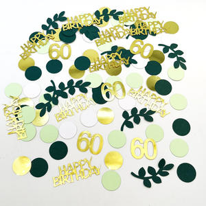 100 pezzi di coriandoli colorati foglie verdi lettera Glitter <span class=keywords><strong>buon</strong></span> <span class=keywords><strong>compleanno</strong></span> Decorazioni per festa del 30 ° 40 ° 50 ° <span class=keywords><strong>compleanno</strong></span> - Product Image 6